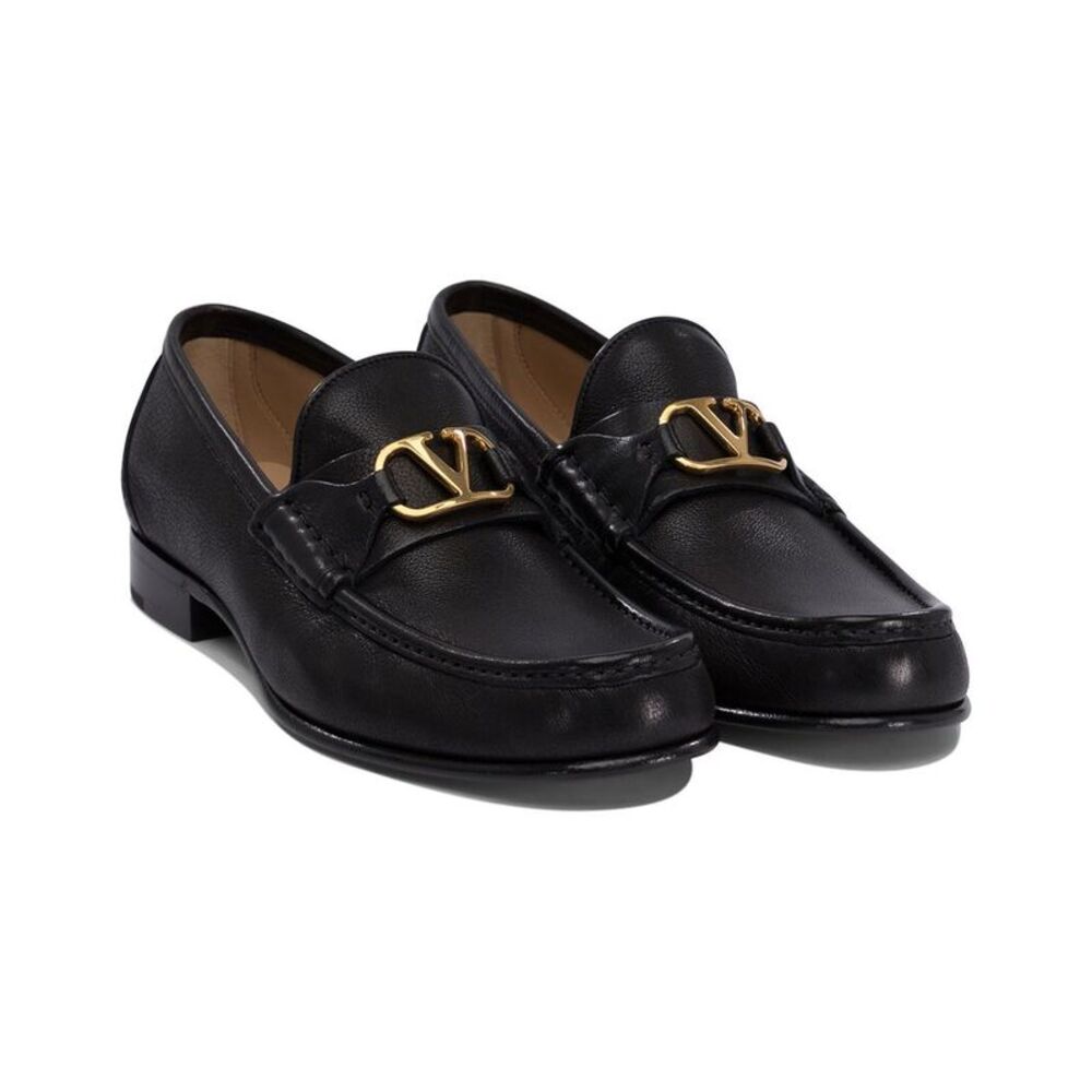 Valentino Garavani Leather Loafer, Black